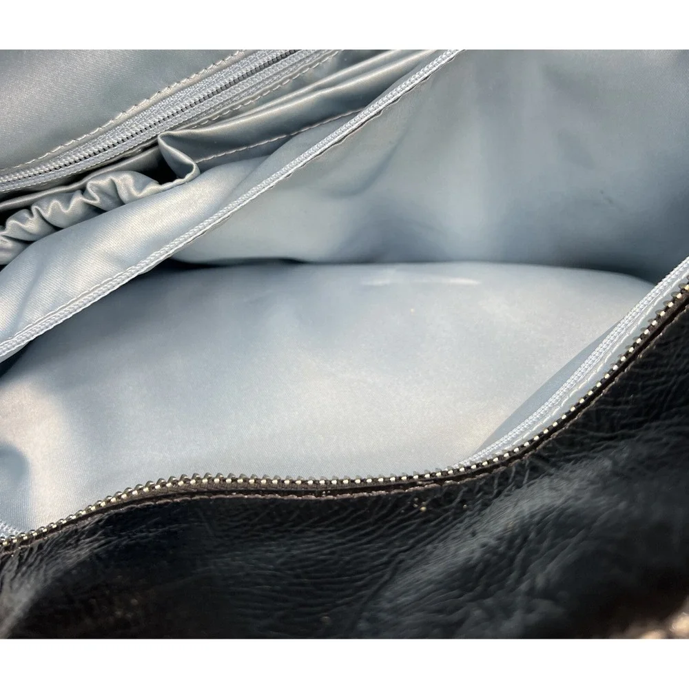 Coach Purse Black Stitched Patent Leather Bag No. E1120-F17940